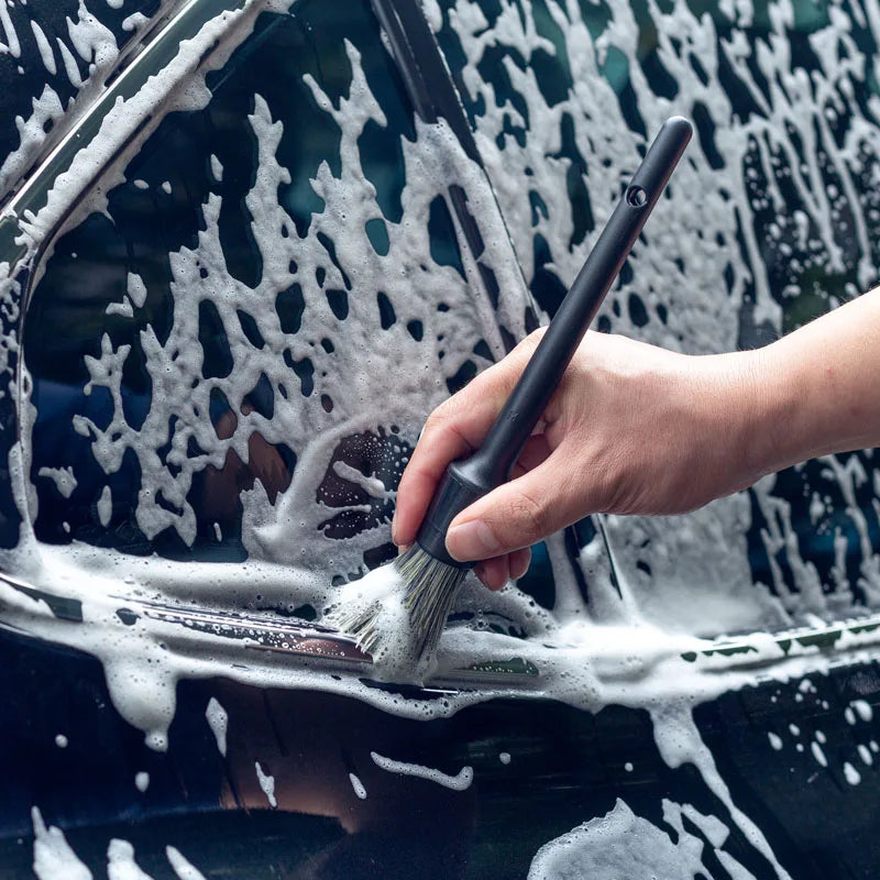 Zestaw 3 pędzli z włosia dzika do detailingu auta