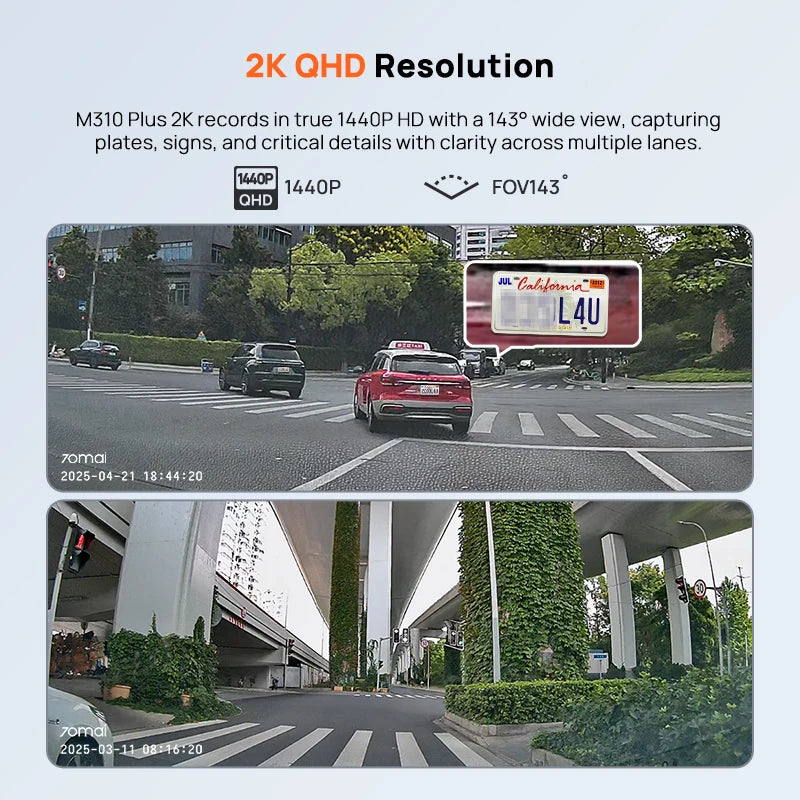 Wideorejestrator 70mai M310 Plus 2K